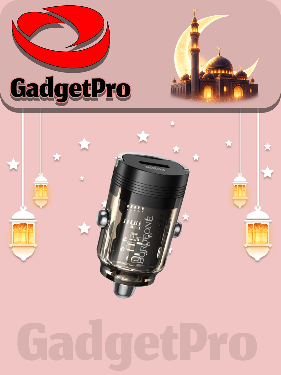 Автомобильное зарядное устройство BOROFONE BZ29 с кабелем Type-C - Lightning, черный цвет, быстрая зарядка