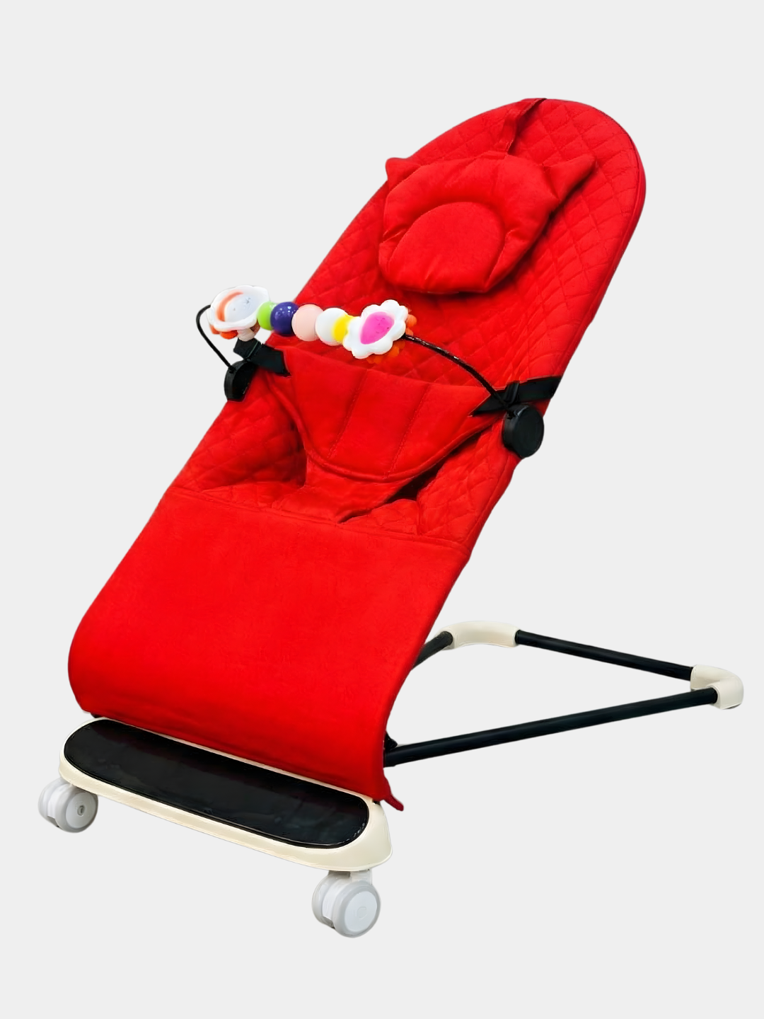 Детский шезлонг c игровой панелью, кресло-качалка, шезлонг для новорожденных