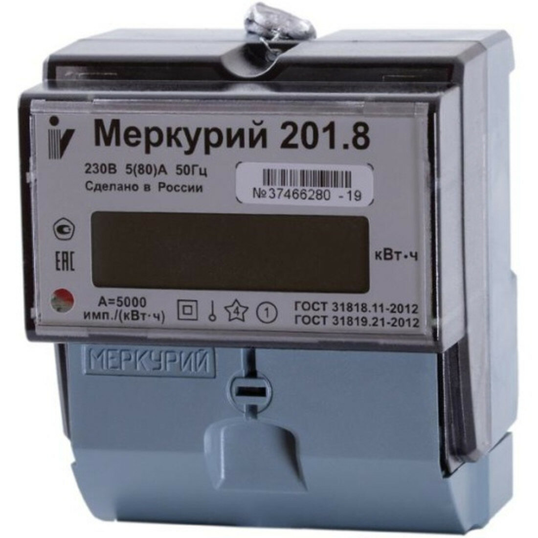 Электросчетчик INCOTEX Меркурий 201.8, однофазный, на DIN-рейку, 230 В