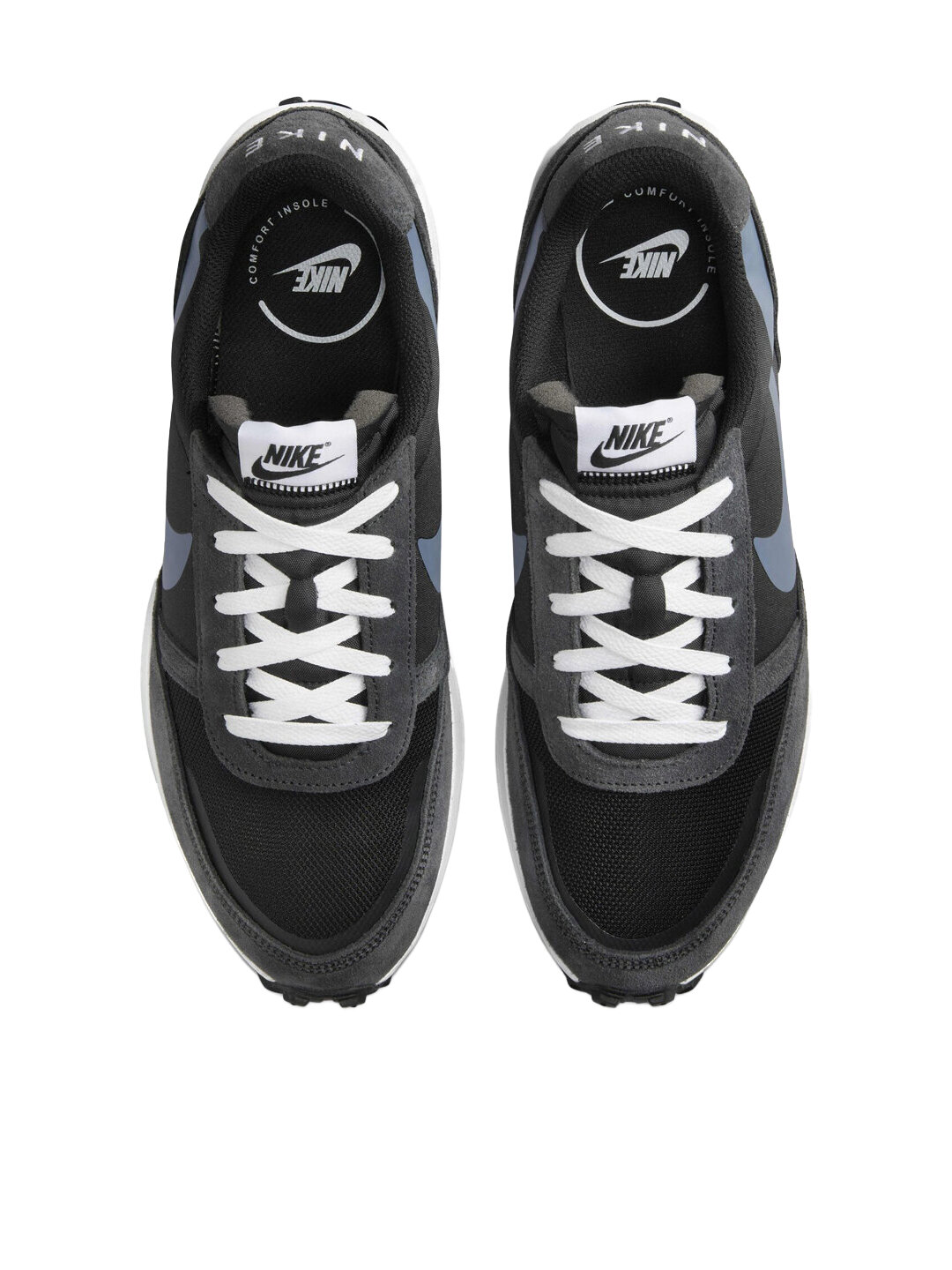 Кроссовки NIKE Waffle Nav, размер 8.5 US, черный/синий — фото 1