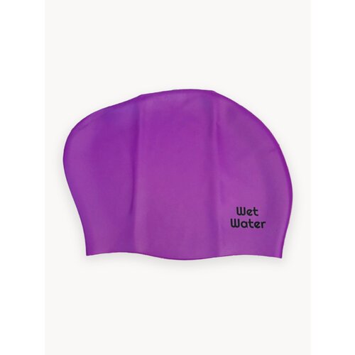 Шапочка силиконовая для плавания Wet Water Extra для длинных волос лиловая