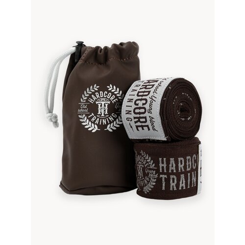 Боксерские бинты Hardcore Training Premium Brown 3.5 метра коричневые