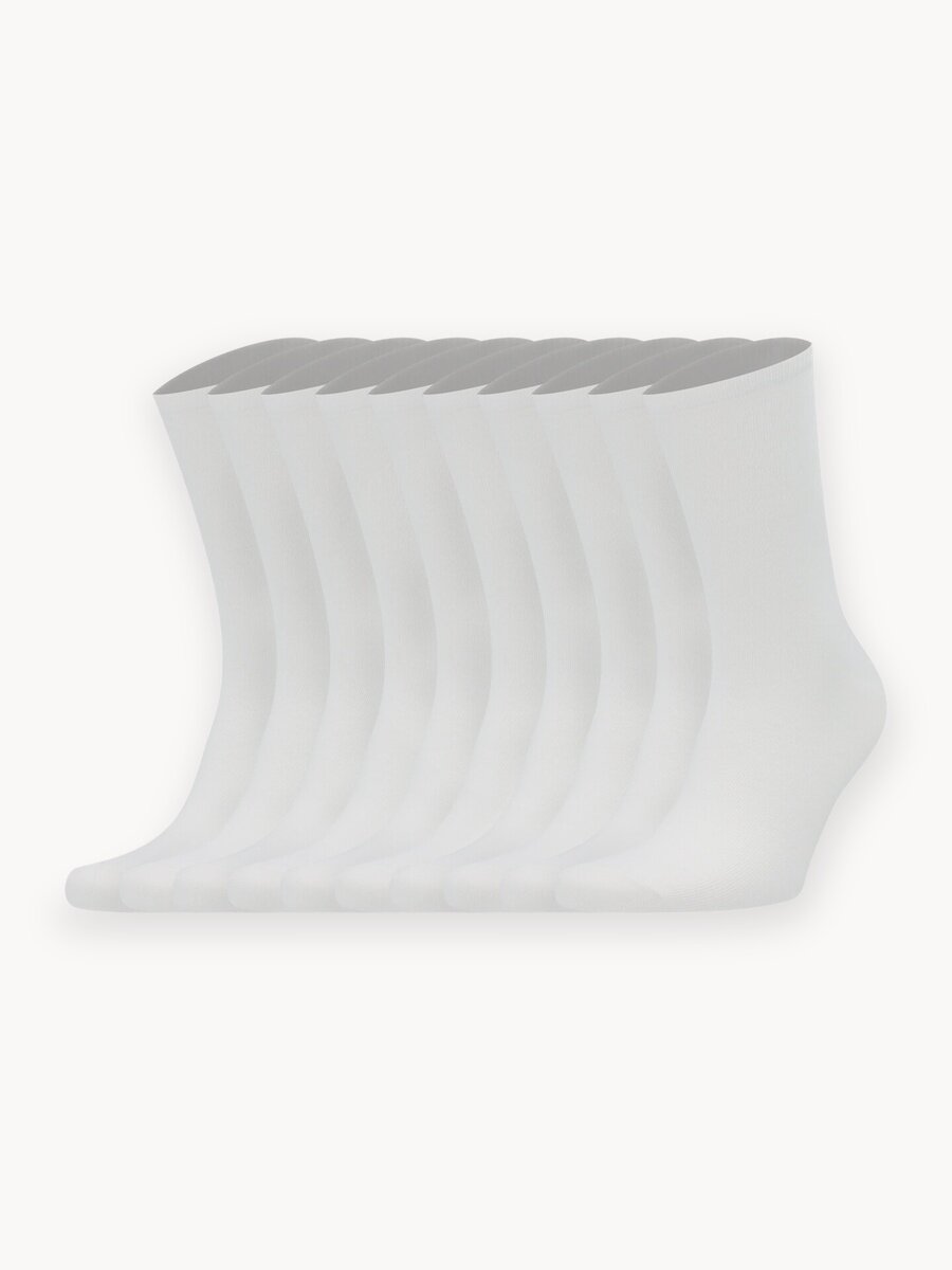 Носки MATRIX SPORT Men's Crew socks 10-pack, комплект, 10 пар, размер 39-42, белый