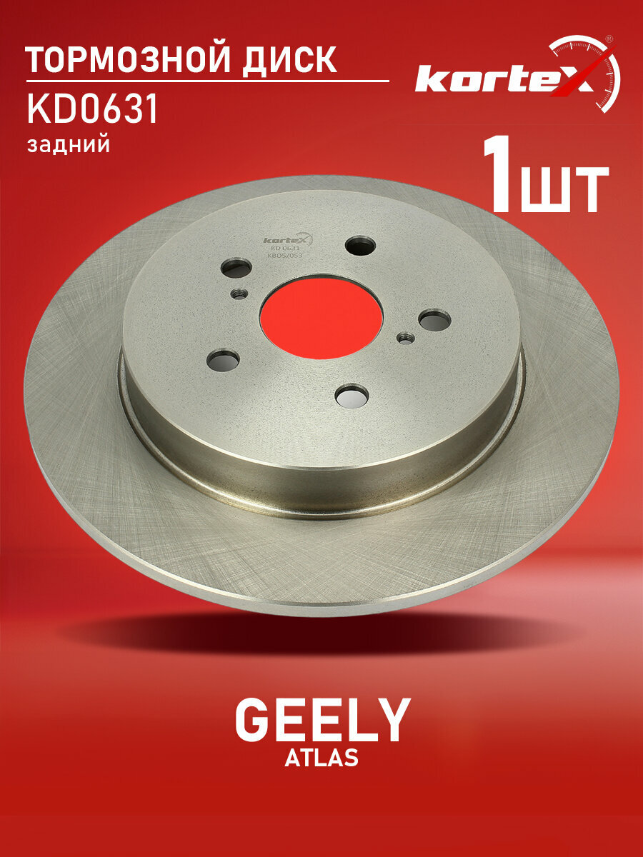 Диск тормозной Kortex для GEELY ATLAS задний (d 308mm)