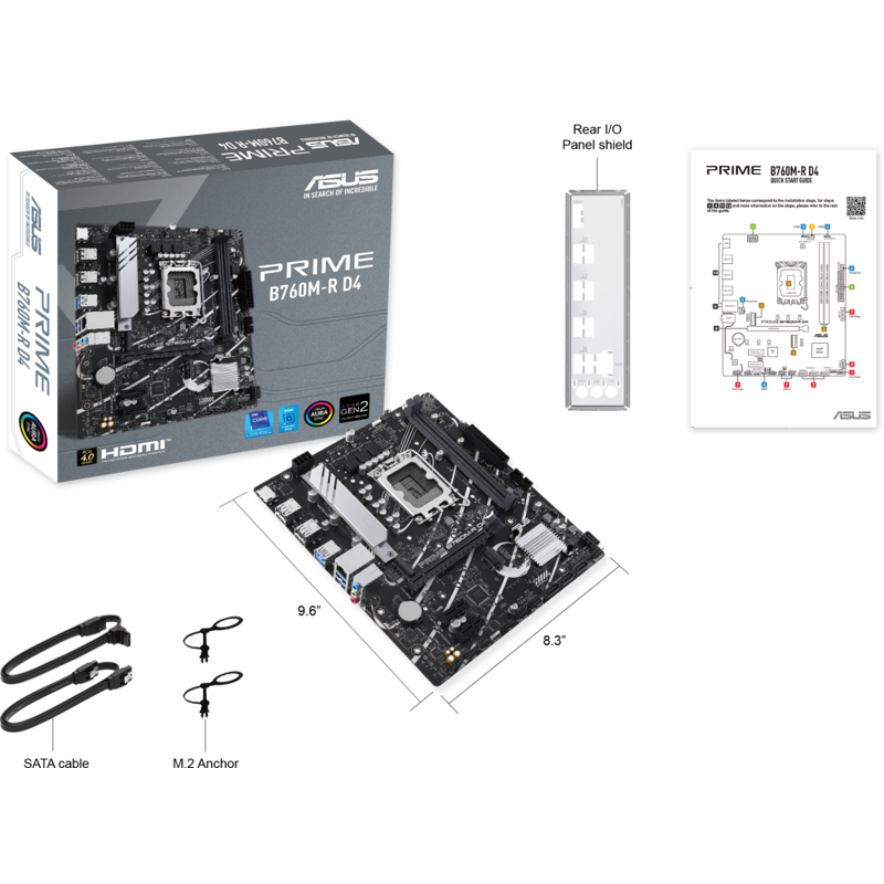 Материнская плата ASUS PRIME B760M-R D4 (90MB1HA0-M0EAY0)