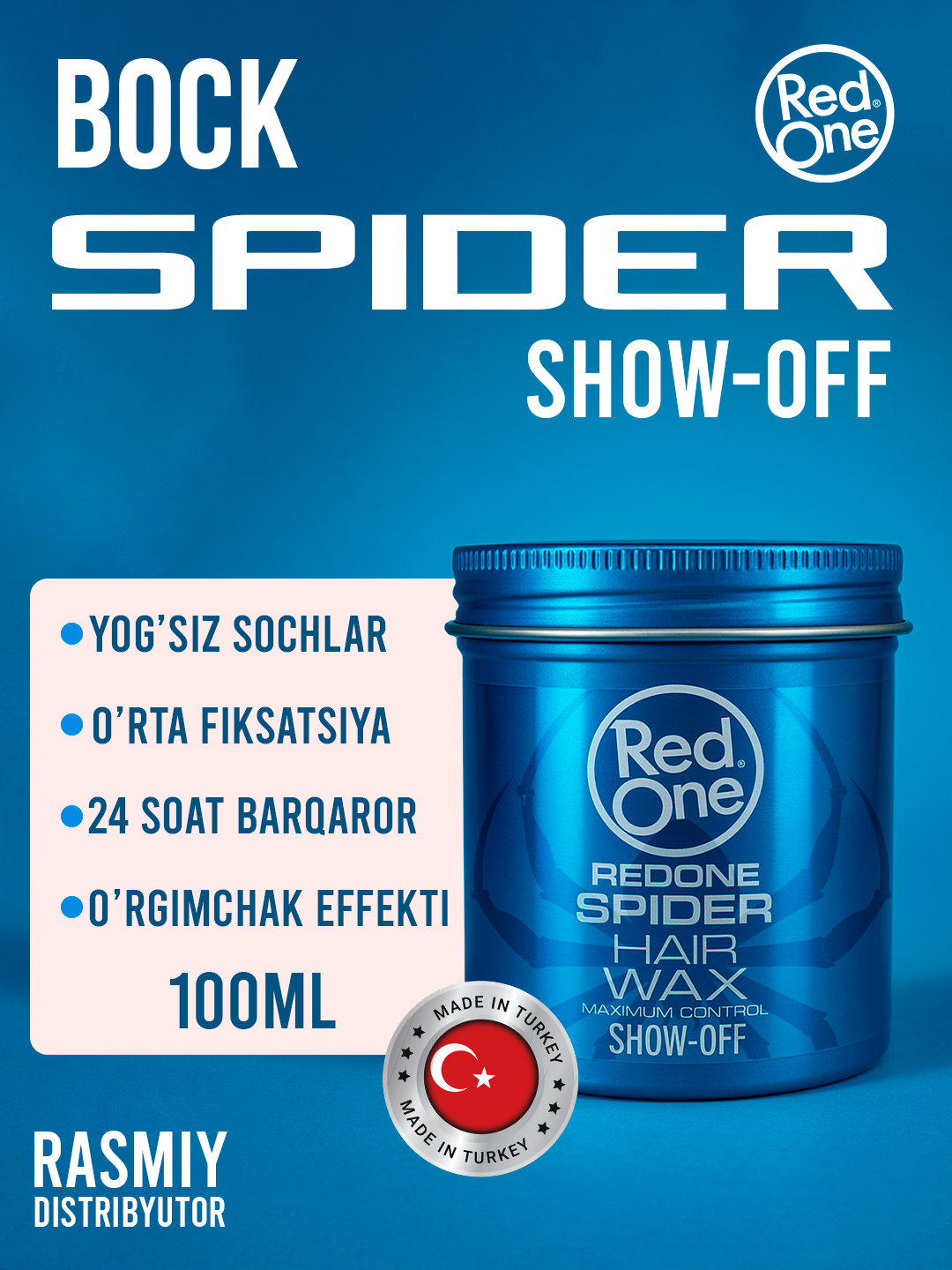 Воск-паутинка для укладки волос RedOne Spider Hair Wax Show Off, 100 мл