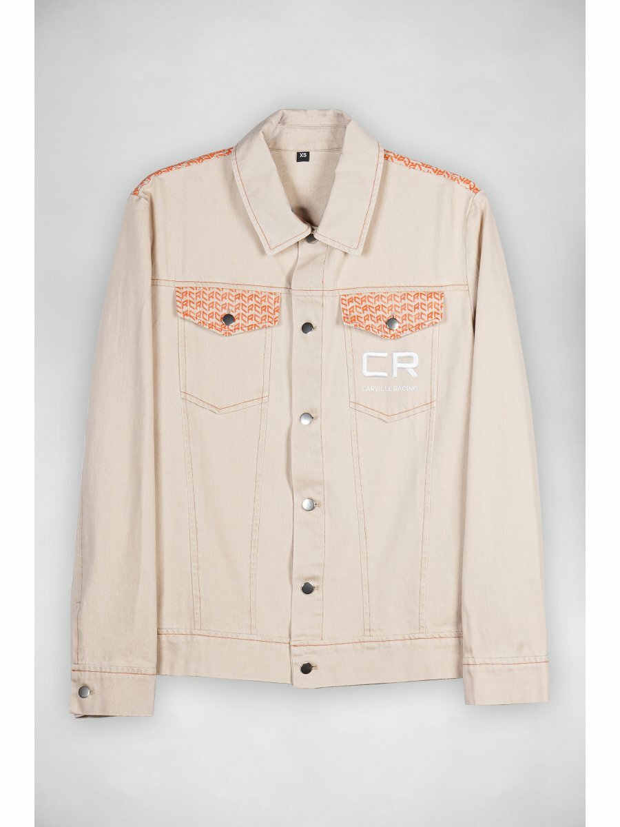 Куртка джинсовая CARVILLE RACING, размер 48, бежевый