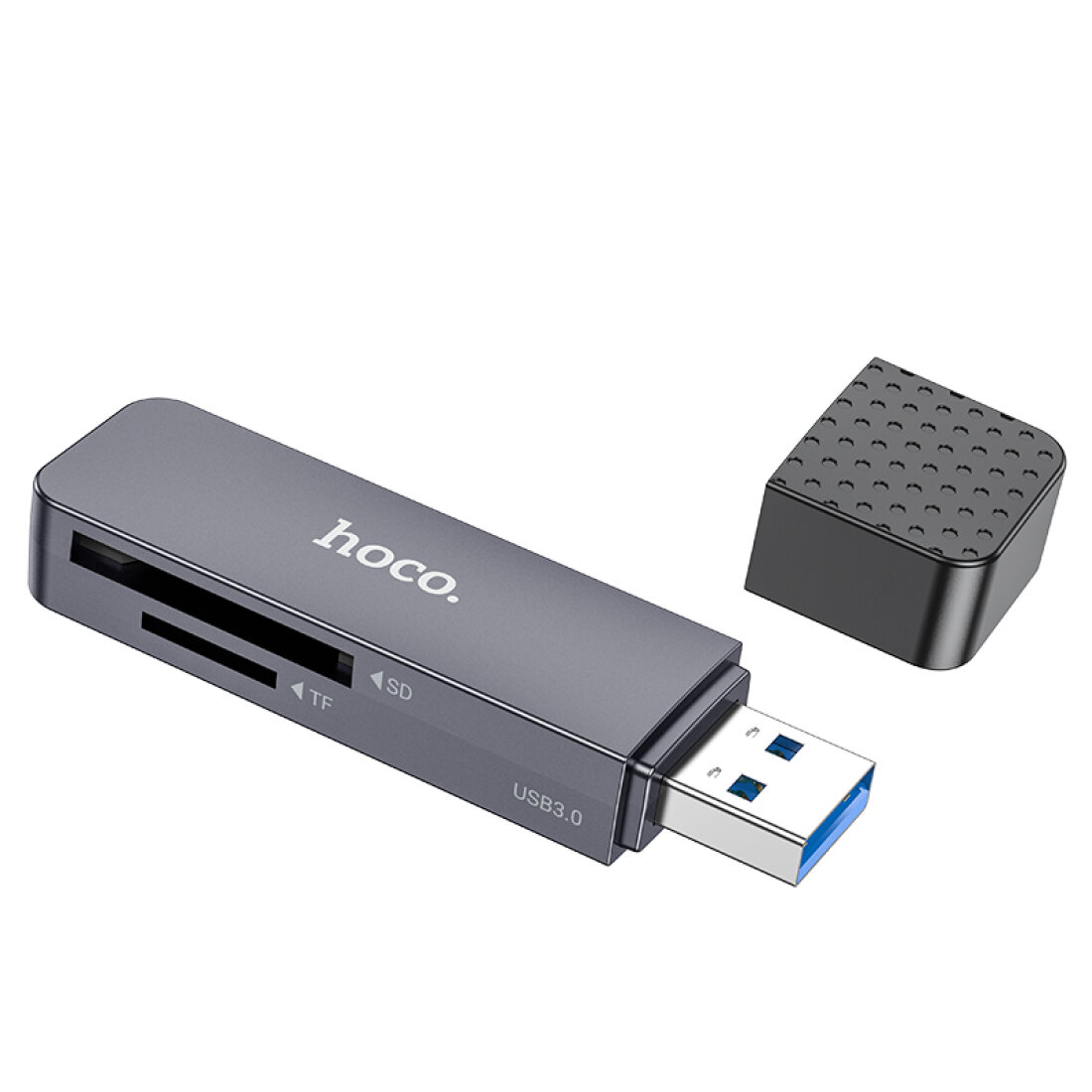 Переходник HOCO HB45 USB 3.0 Картридер для SD и Micro SD серый