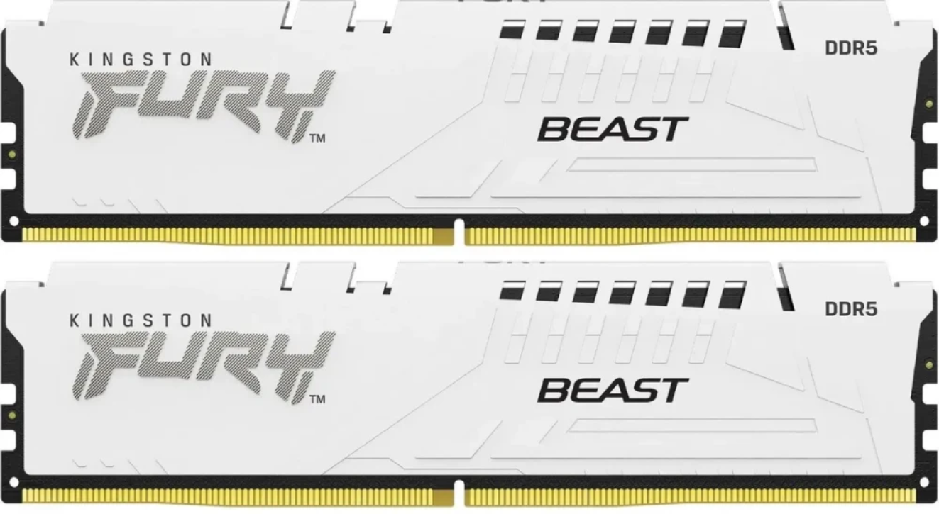 Оперативная память Kingston Fury Beast KF560C30BWK2-64 DDR5 - 2x 32ГБ 6000МГц, DIMM, White, Ret — фото 1