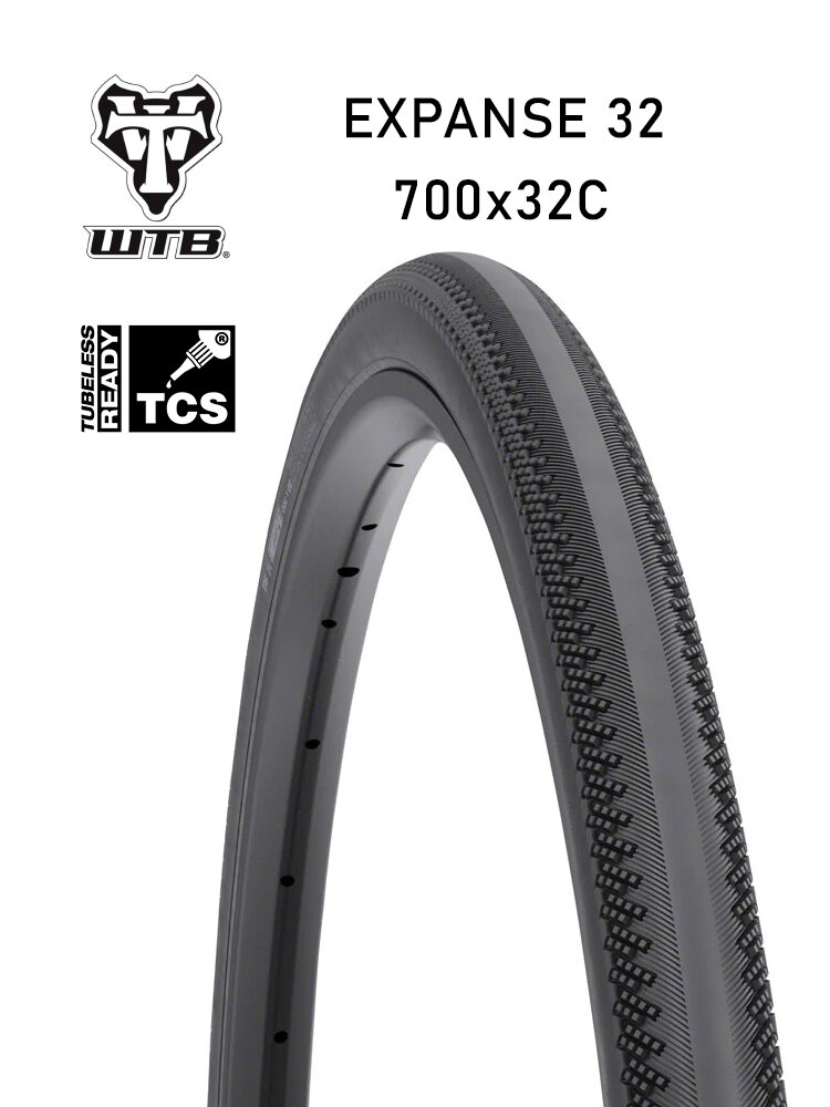 Покрышка бескамерная 700x32C WTB Expanse Road TCS tire black Dual DNA, Light fast rolling