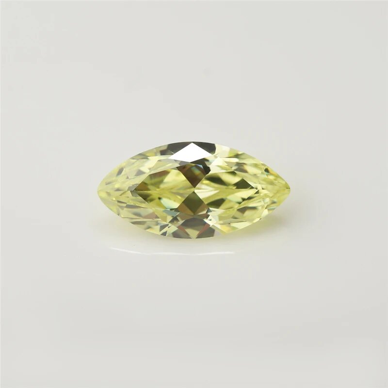 Камень фианита в форме маркиза 5 А 15 цветов 10 шт 15x10x20 мм Olive Yellow 4x8mm 10pcs