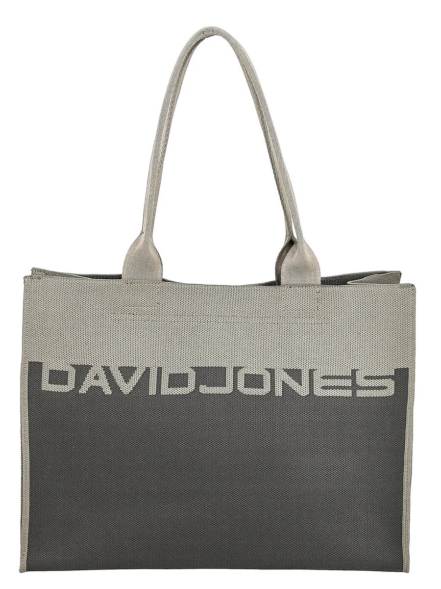 Сумка тоут DAVID JONES, черный, серый — фото 1