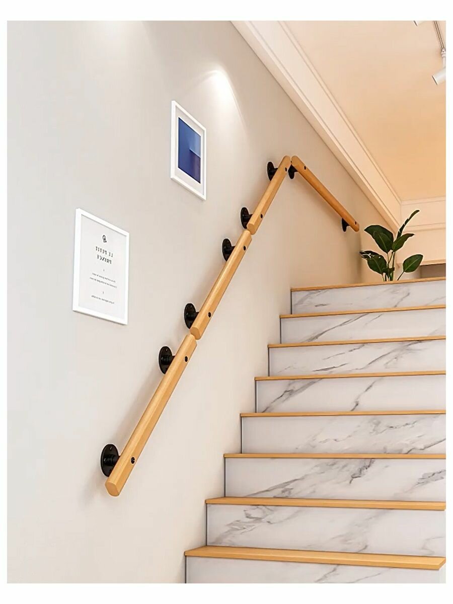 Поручень пристенный наружные лестничные ограждения поручень универсальный Массив дерева