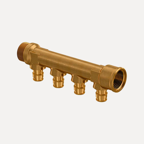 Изображение товара Коллектор UPONOR Q&E 3/4" HP-BP 16-2, стойкая к обесцинкованию латунь