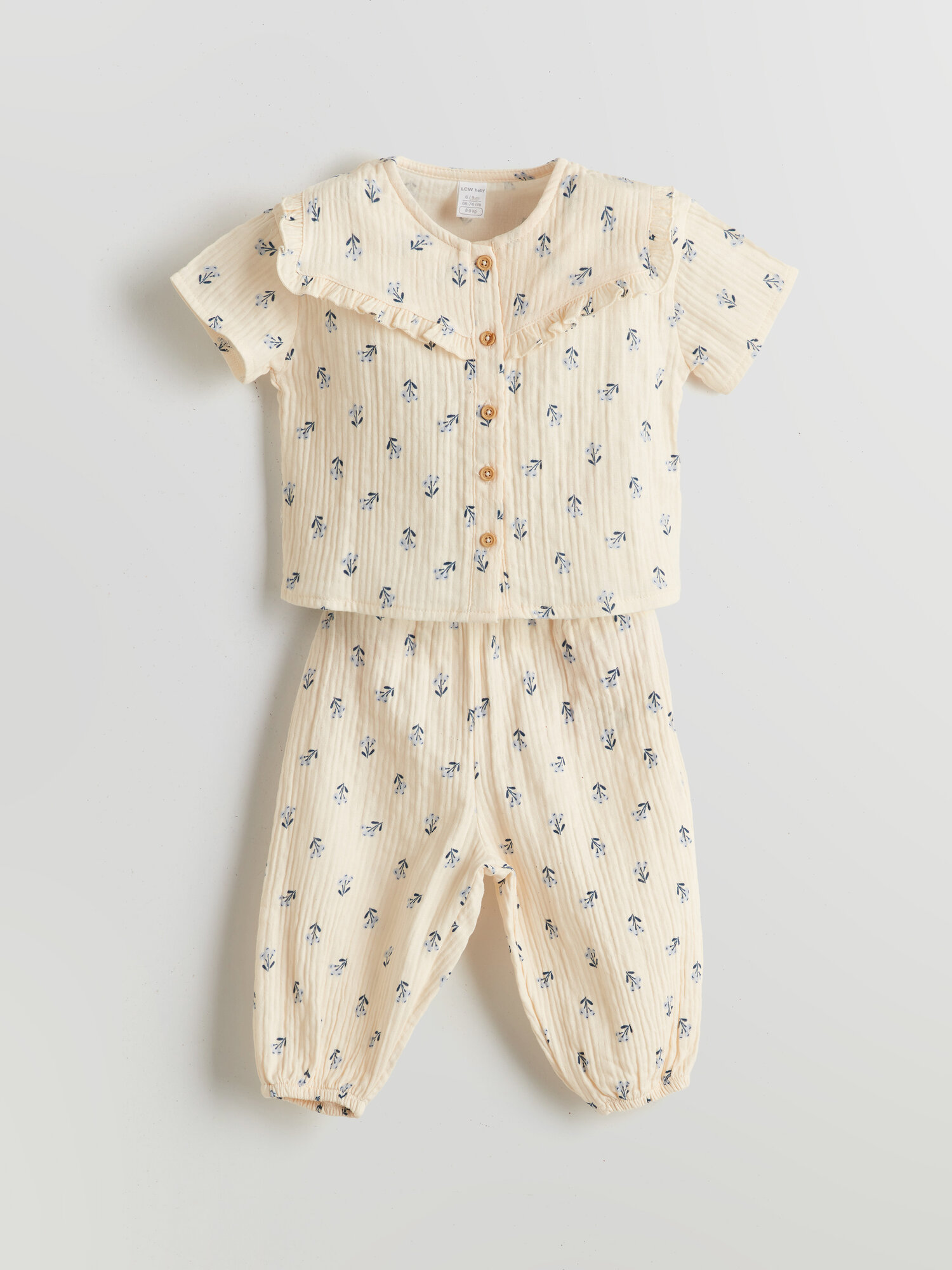 Комплект одежды LC Waikiki размер 3-6 месяцев бежевый