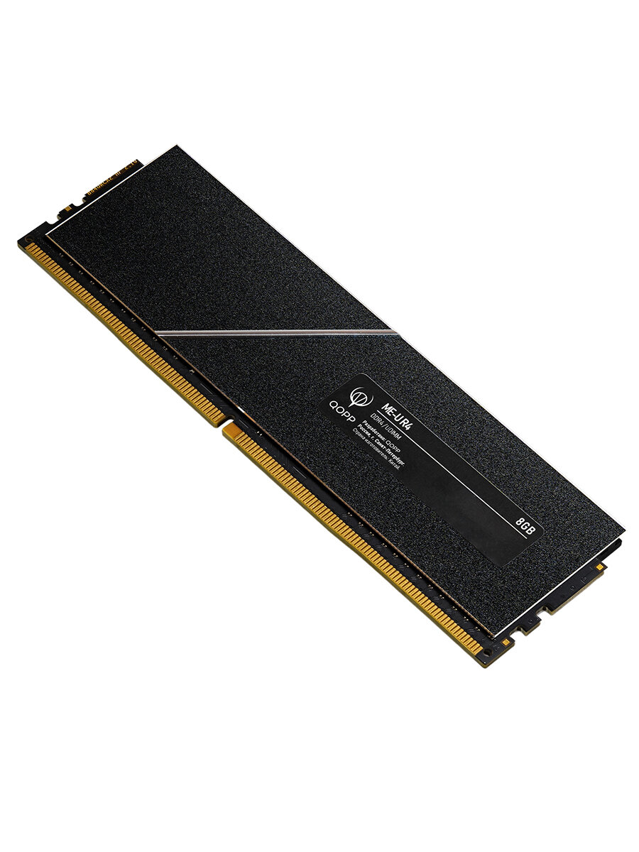 Оперативная память QOPP, 8GB, DDR4, CL16, 3200MHz, с радиатором, UDIMM, черная — фото 1