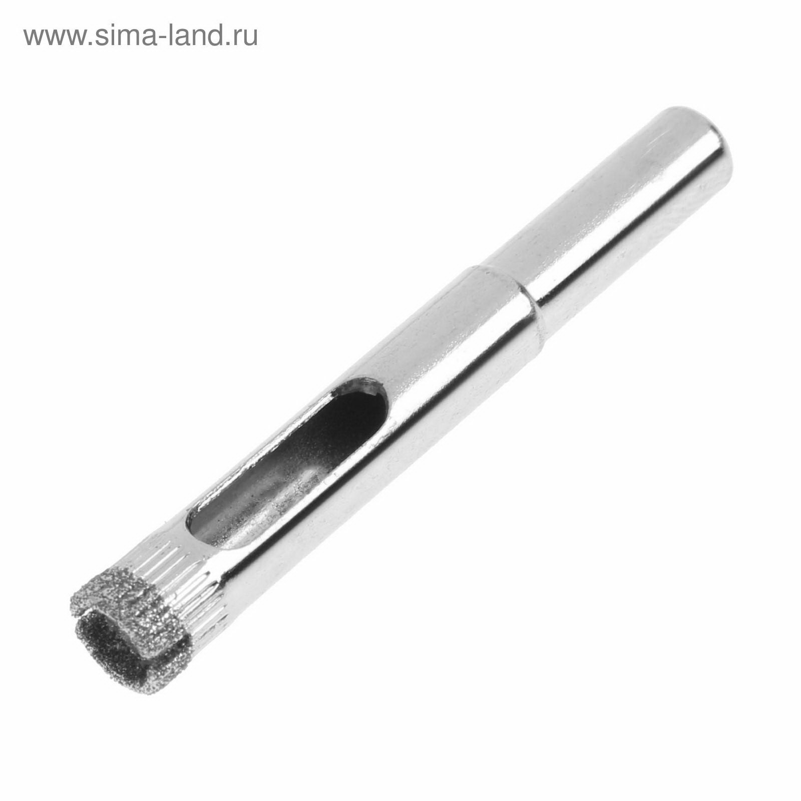 Сверло алмазное по стеклу и керамике цилиндрический хвостовик 8x55 мм