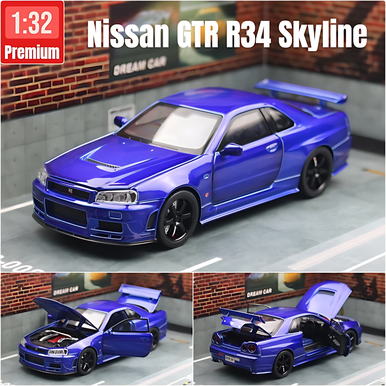 Машинка ChiYuan Fast and Furious "Nissan GT-R34 Skyline" 1:32