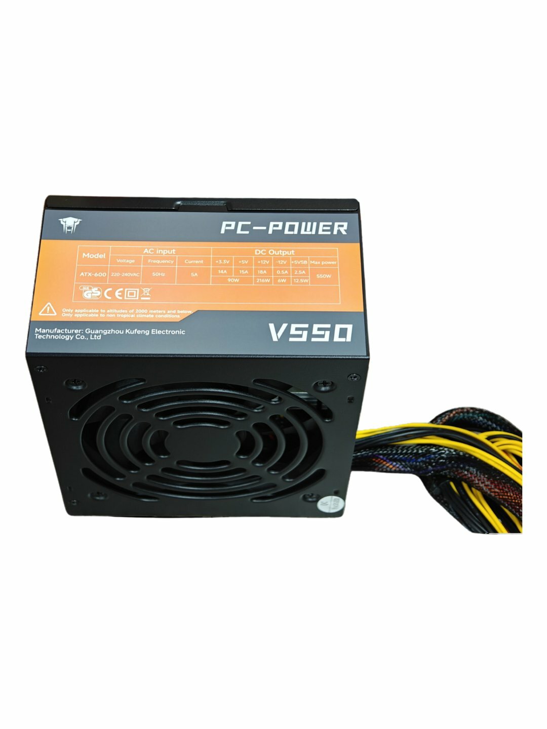 Блок питания Jungle Leopard V550, ATX, 550 Вт, PFC, диаметр вентилятора 12 см — фото 1