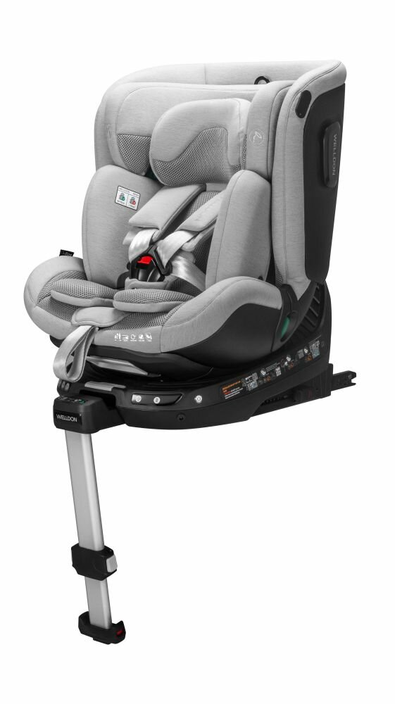 Автокресло Welldon smart rotate 2 pro+ 0-25 i-Size 40-125см (Moonstone) серый