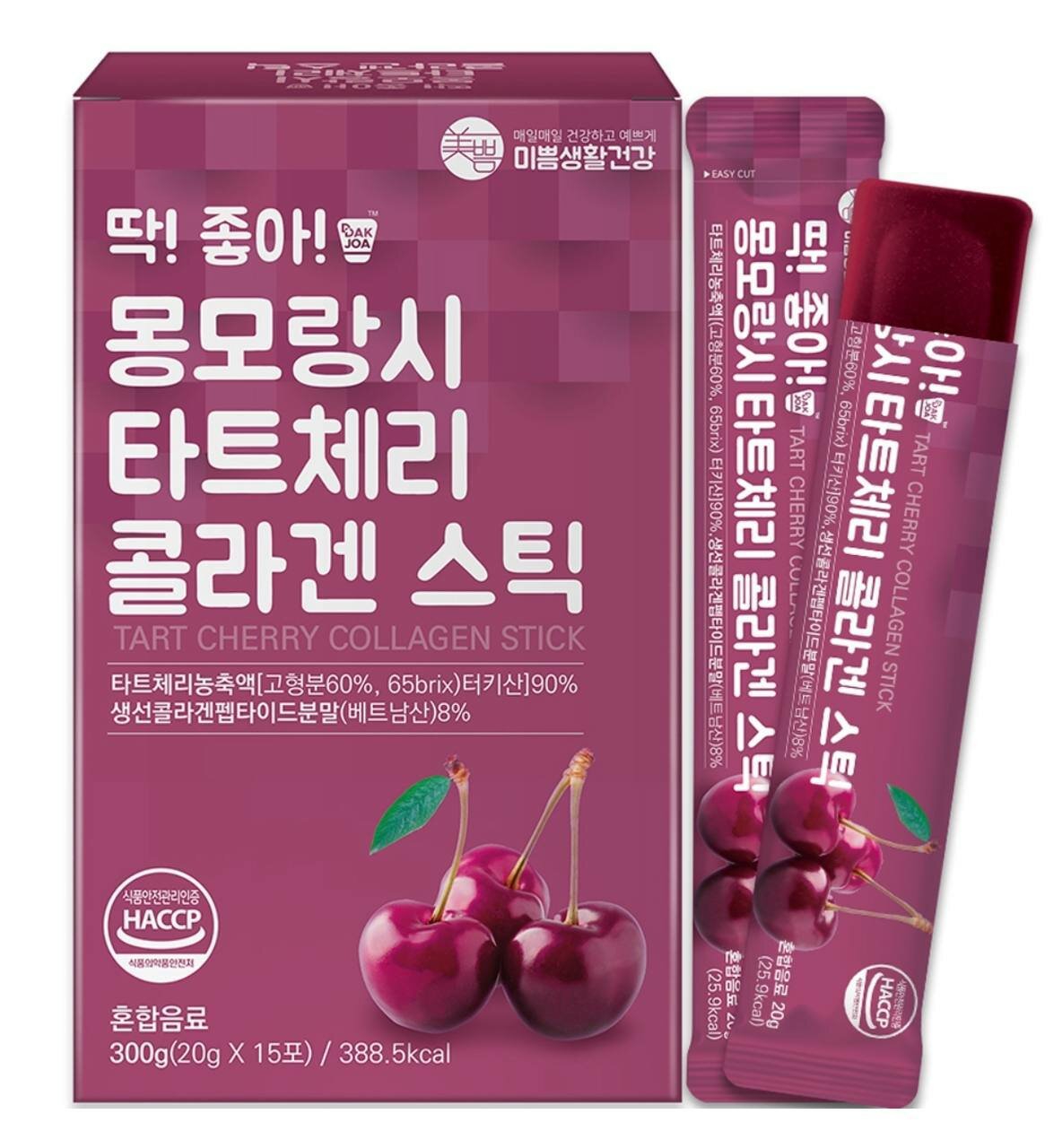 Коллагеновый Стики MIPPEUM Tart Cherry (Вишнёвый Коллагеновый Стик), 300гр, 15шт.
