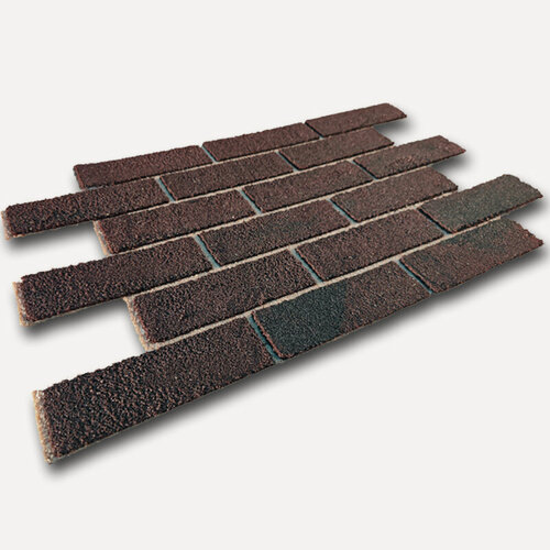 Изображение товара Гибкий кирпич с расшивкой RAMOflex коричневый, стыкующиеся модульные панели, 2,18 м²