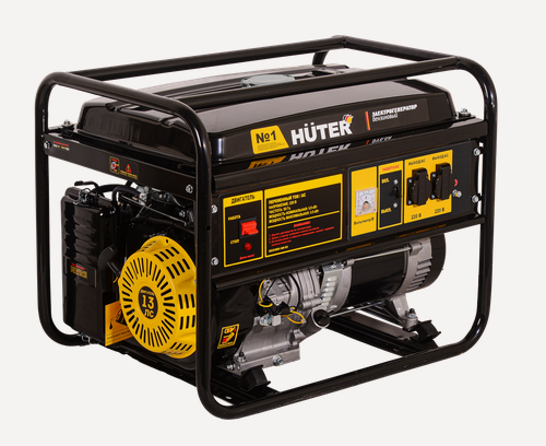 Изображение товара Генератор бензиновый, электрогенератор, Huter DY KH65, бензин АИ-92, 5 кВт