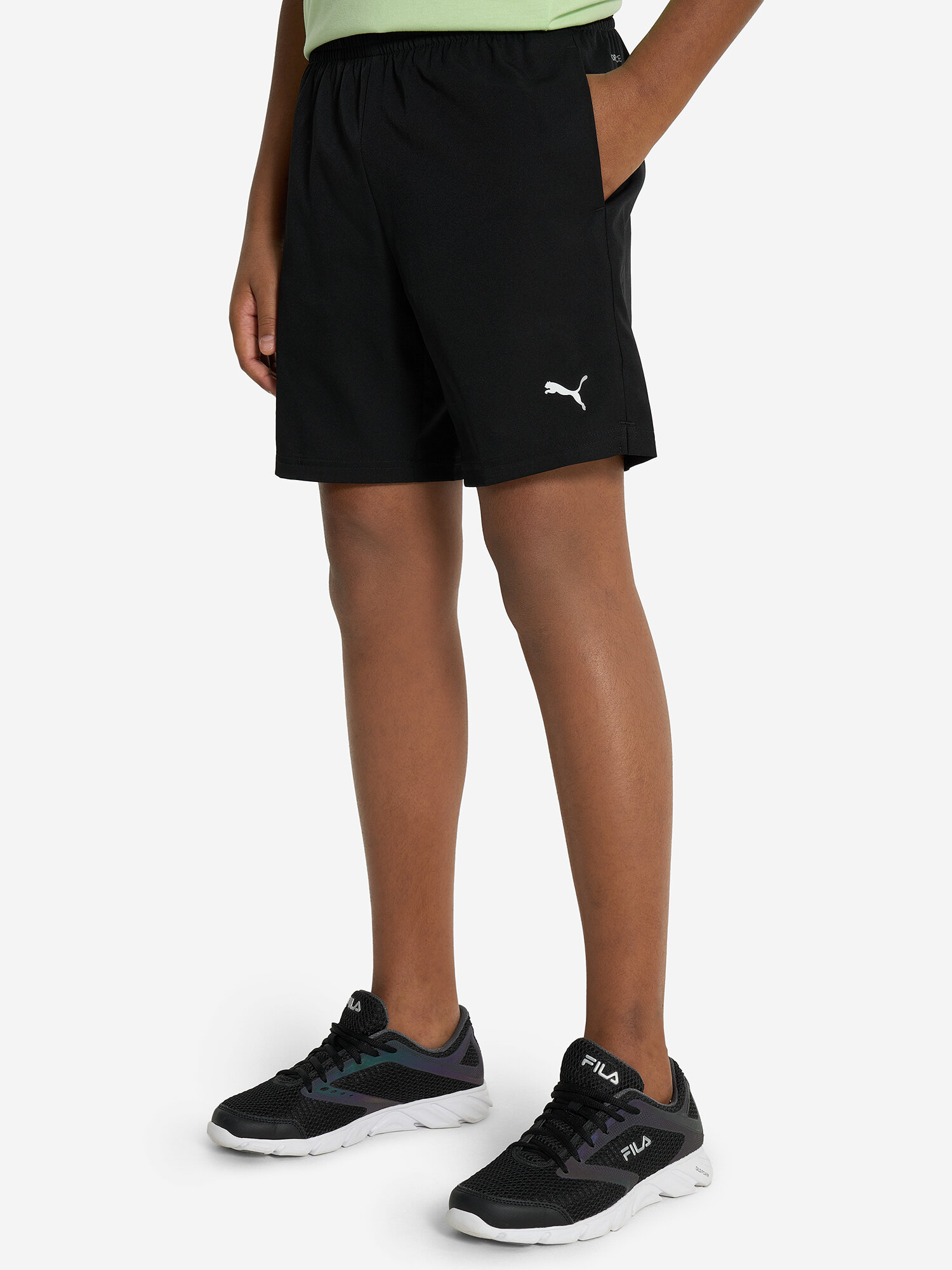 Шорты PUMA, размер 152, черный — фото 1