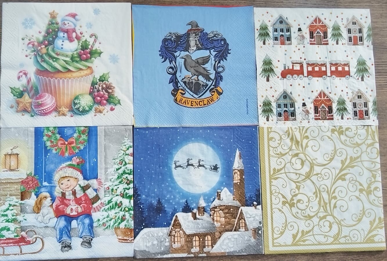 Набор салфеток для декупажа 12 шт