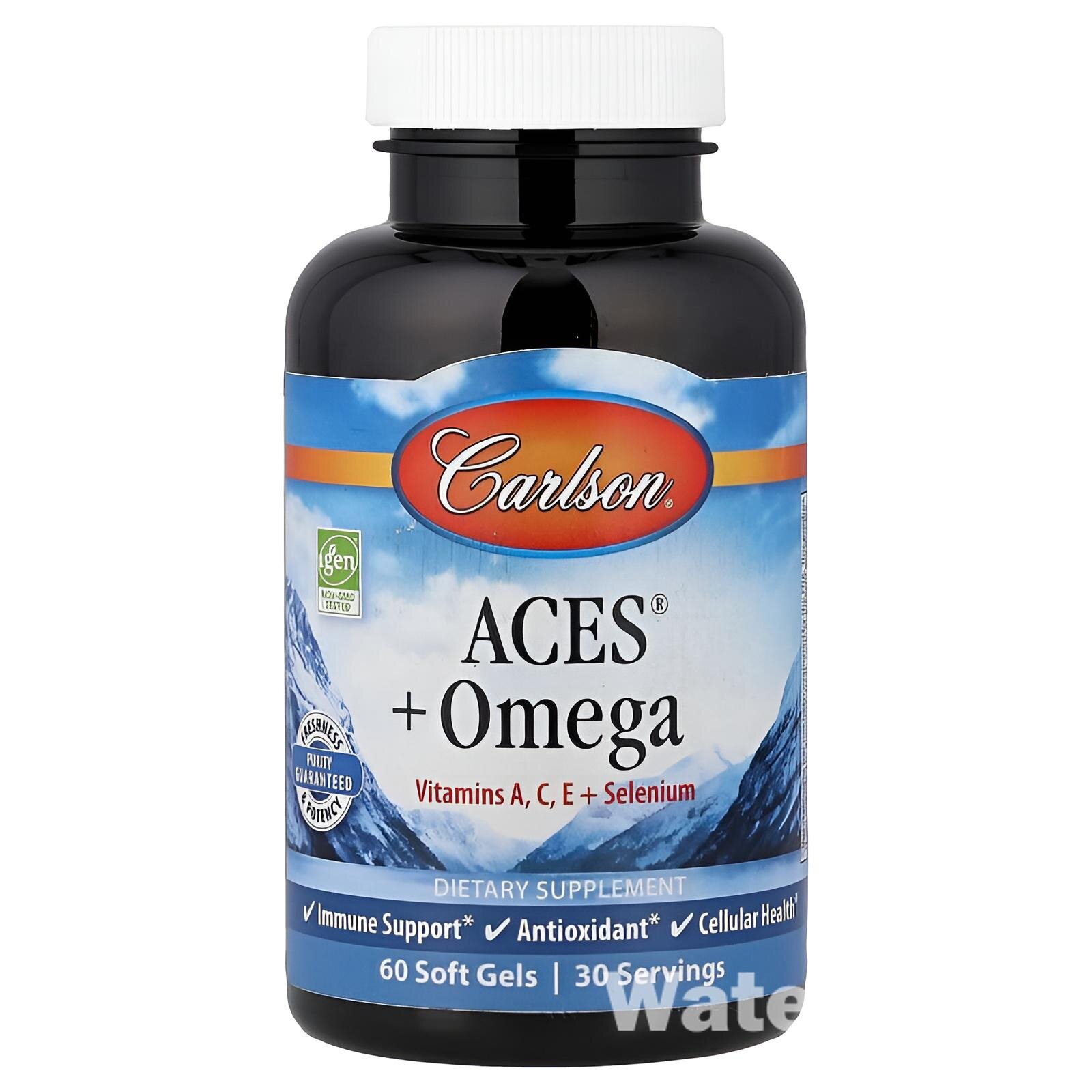 ACES + Omega Carlson N60 для иммунитета, сердца и антиоксидантной защиты