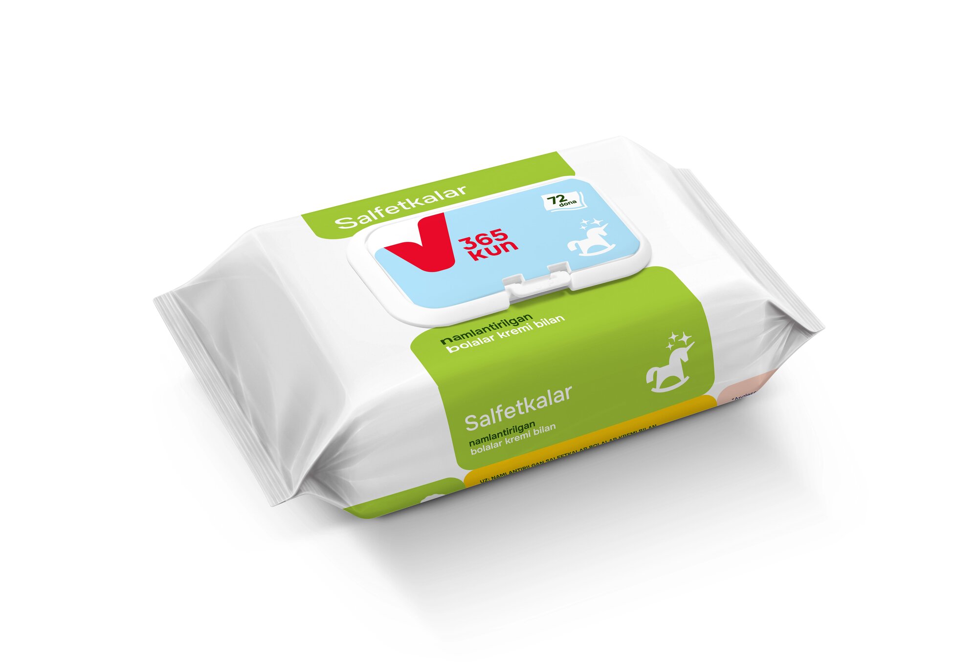 Влажные салфетки 365 kun Сream 72 шт