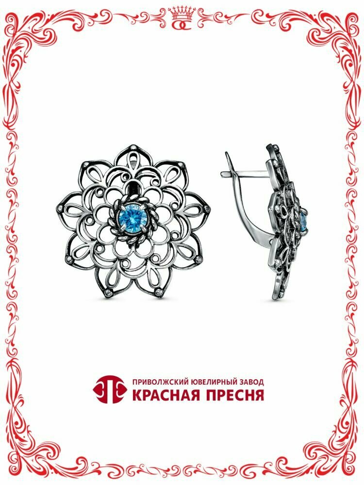 Серьги, фианит
