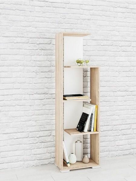 ARNIKA Стеллаж Ромео-6, дуб сонома/белый