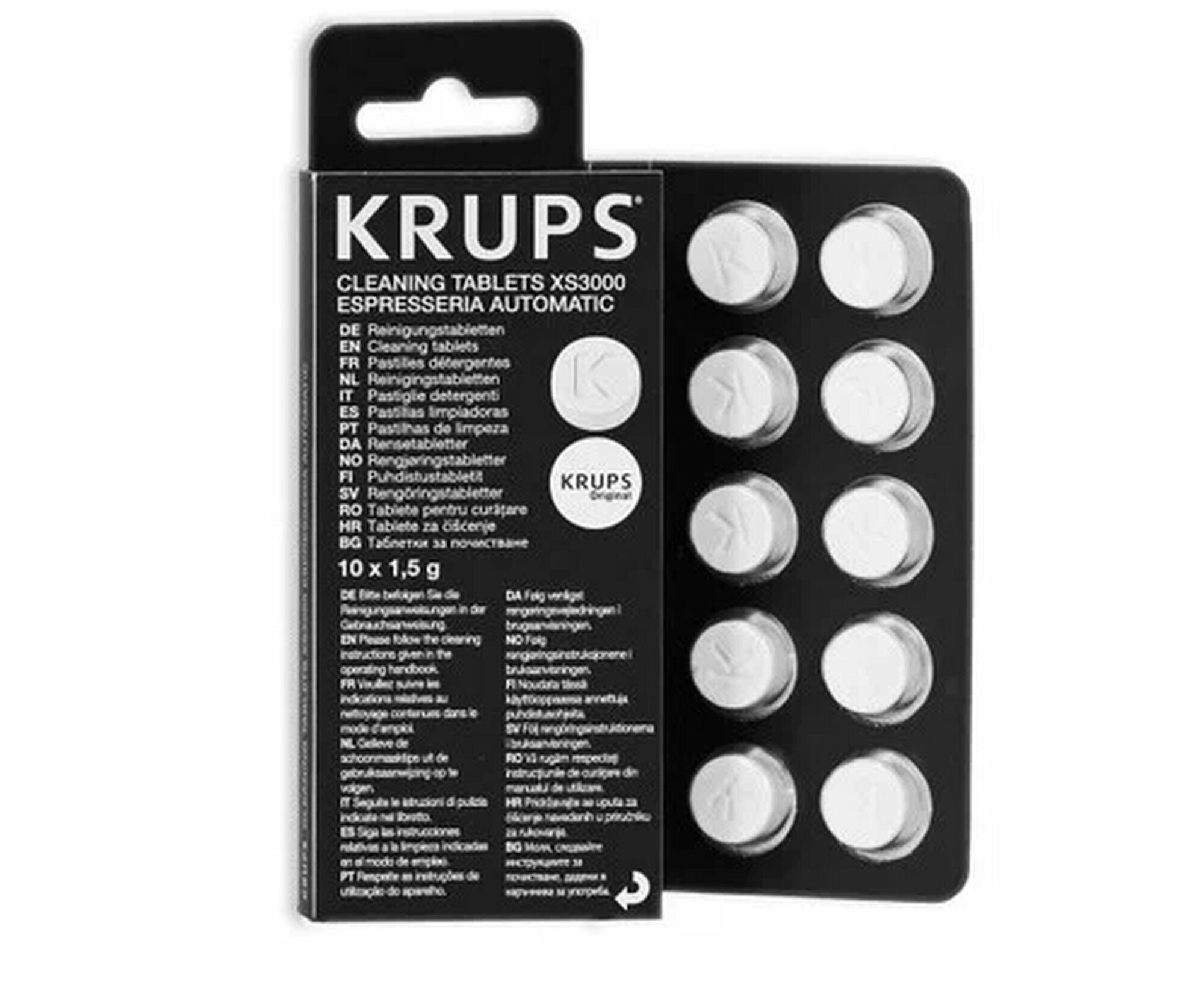 Для очистки от кофейных масел XS3000 Krups  15 грамм  10 шт 
