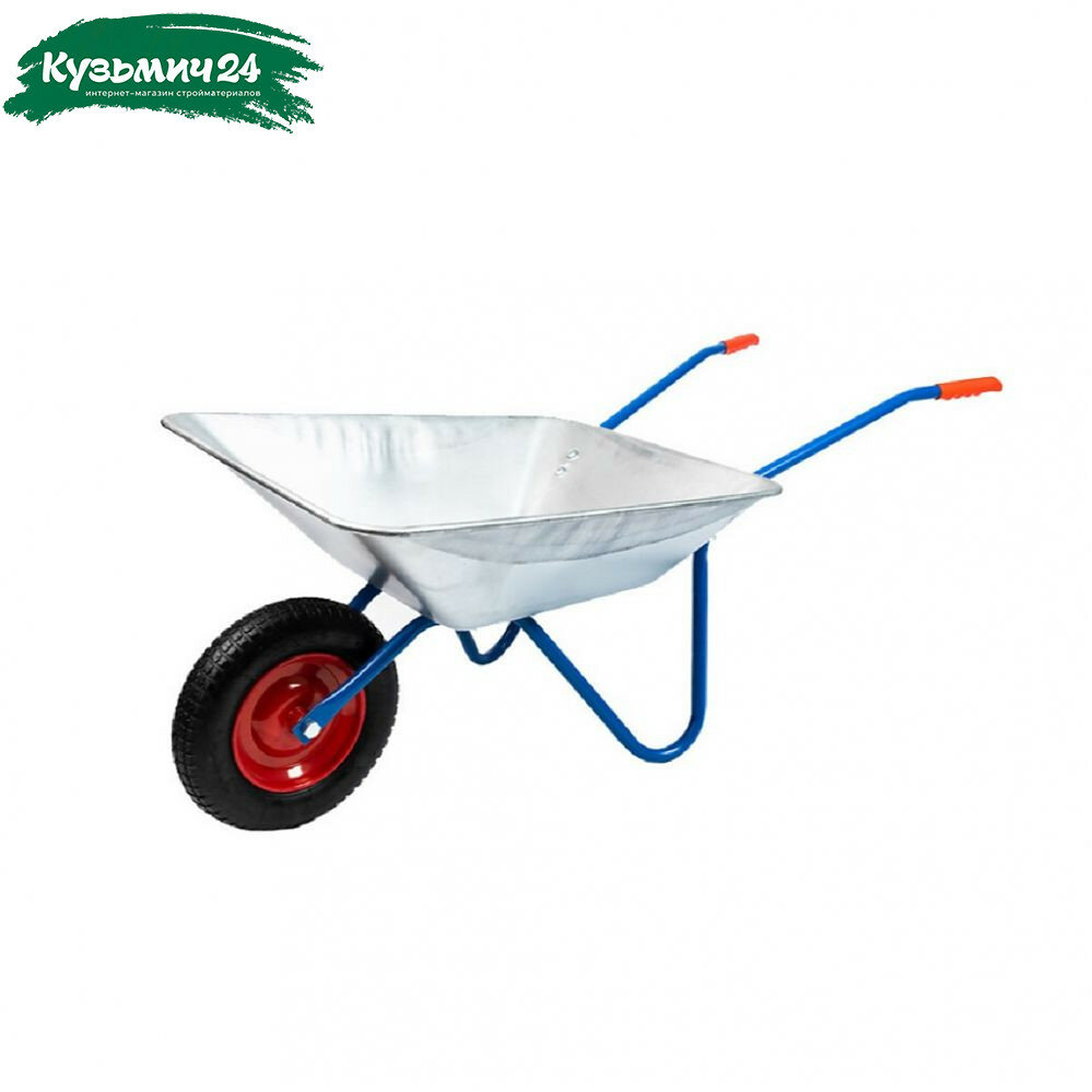 Тачка садово-строительная оцинкованная сталь 75 л до 70 кг