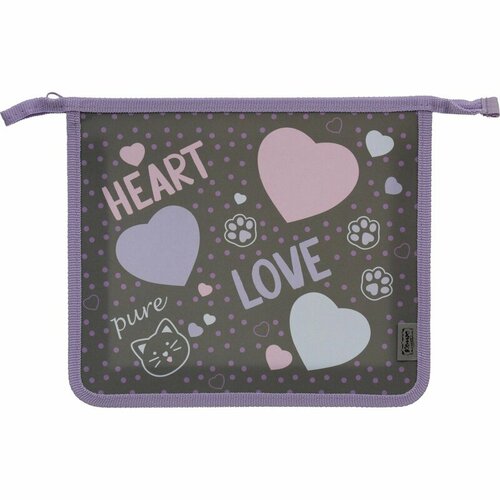 фото Папка для тетрадей heart, а5, пластик, пт-713 №1 school