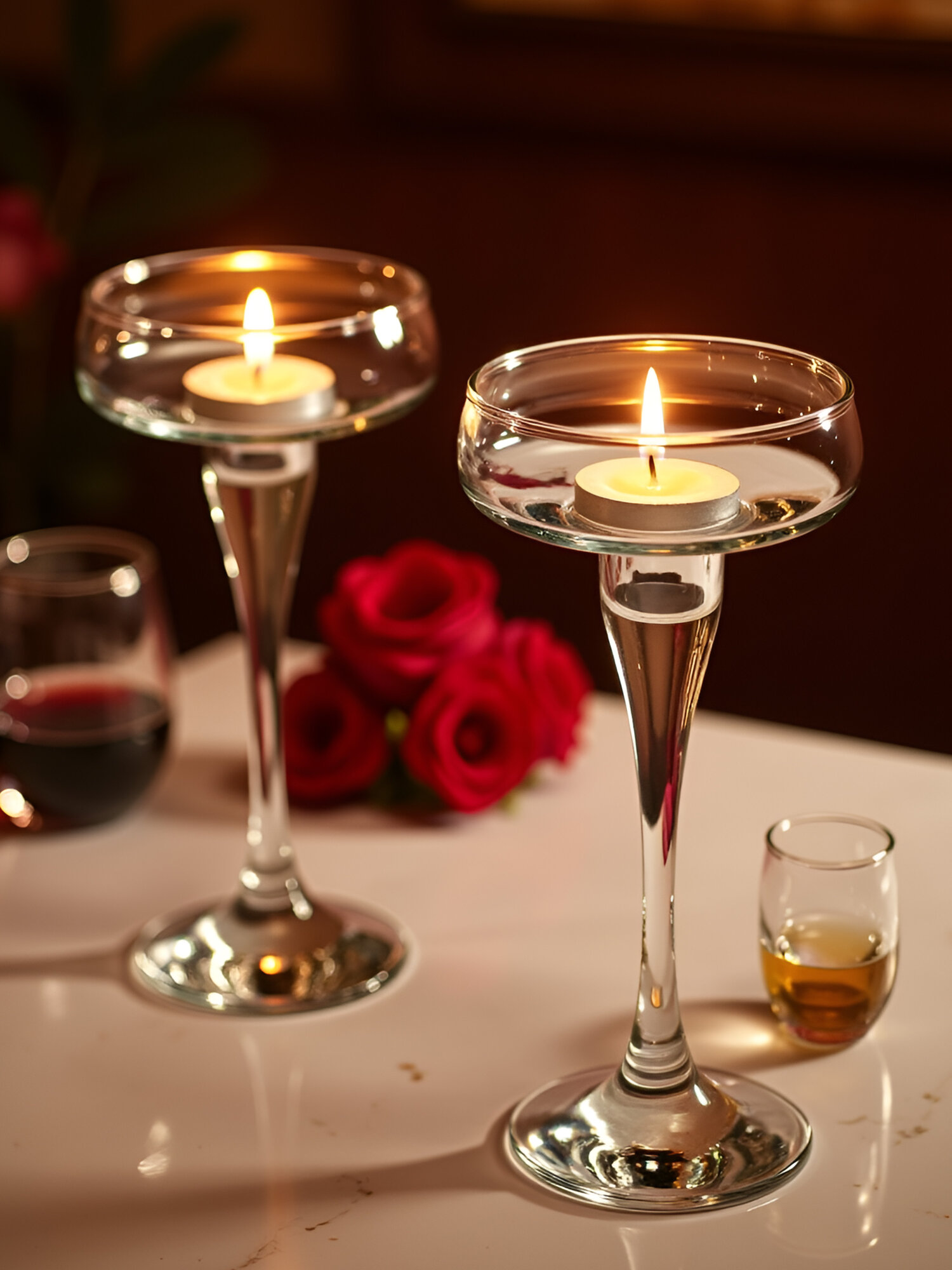 Подсвечники для свечей, стеклянные, прозрачные, набор 2 шт, Pasabahce — фото 1