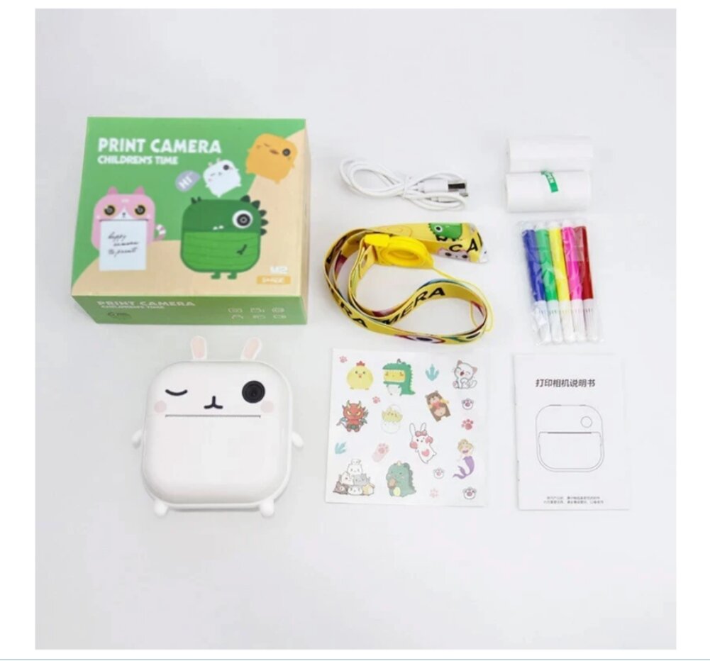 Детская фотокамера моментальной печати Funny Animals M2 Dinosaur