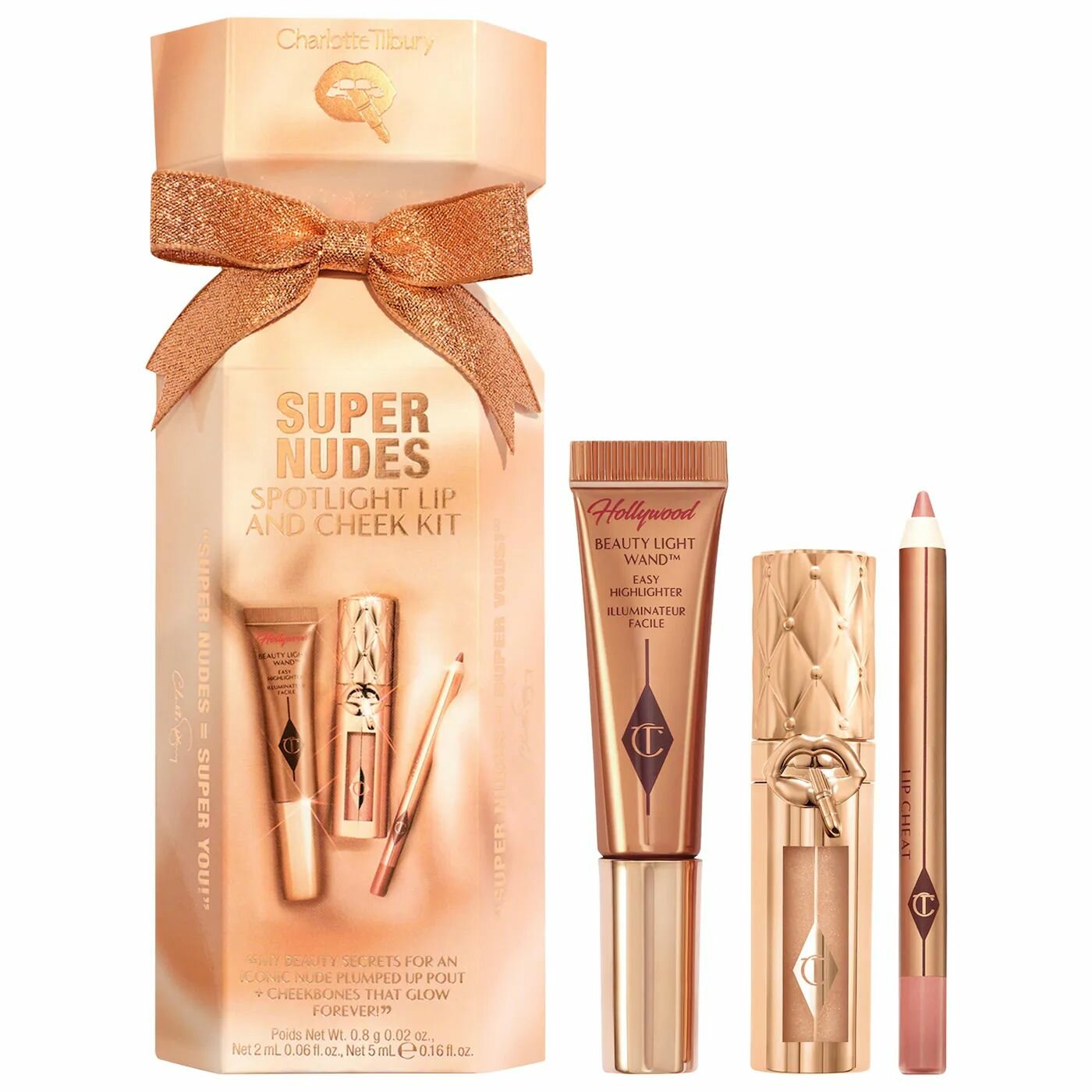 Charlotte Tilbury Подарочный набор для макияжа Super Nudes Lip and Cheek Trio Makeup Gift Set