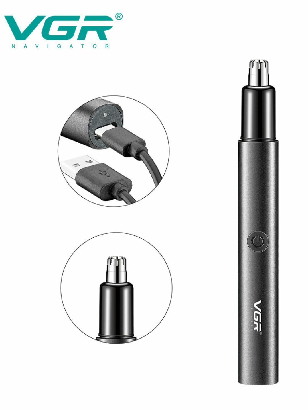 Триммер V-615 VGR, для разных частей тела, нержавеющая сталь, IPX4