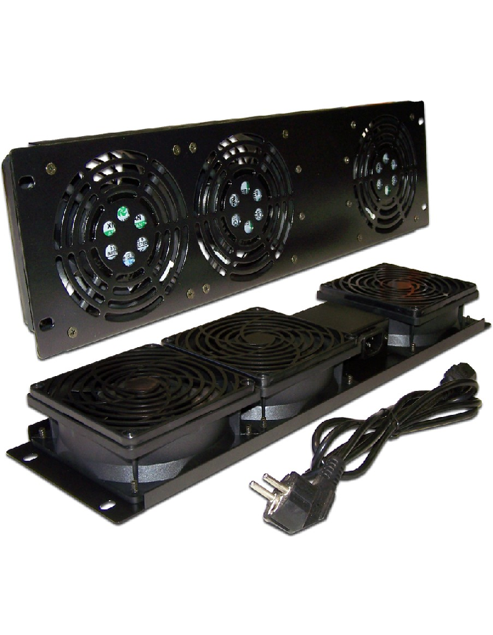 Вентиляторный блок TWT TWT-CB-FANV3-RACK 3-х вентиляторов 19" вертикальный, без термостата,3U