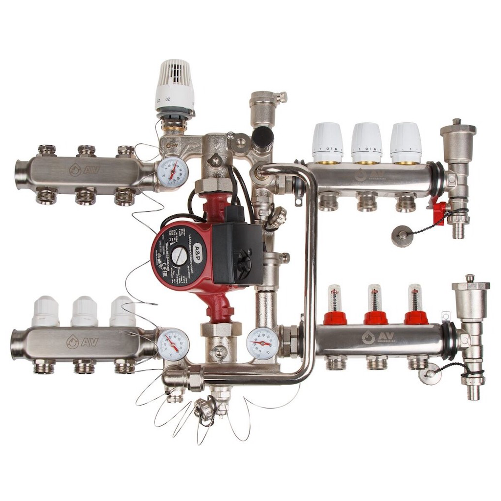 Насосно-смесительный узел для теплого пола AVE250-03 AV Engineering — фото 1