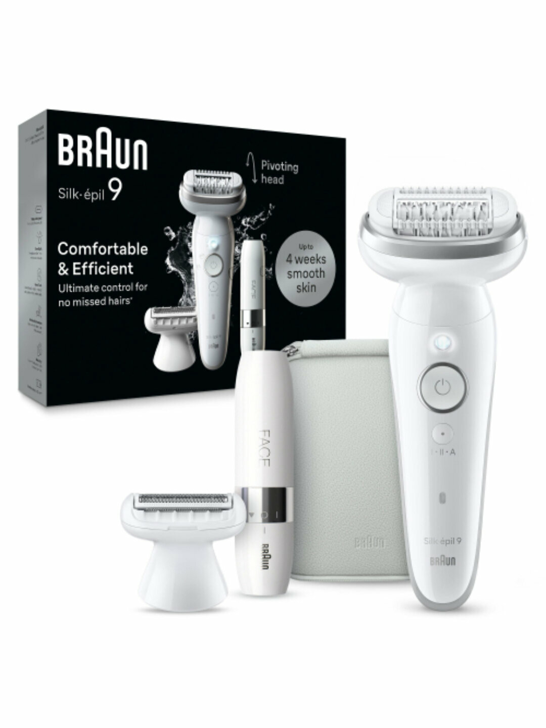 Эпилятор Braun 9341, набор для укладки MGK7490, 40 пинцета, керамика, водонепроницаемый, черный