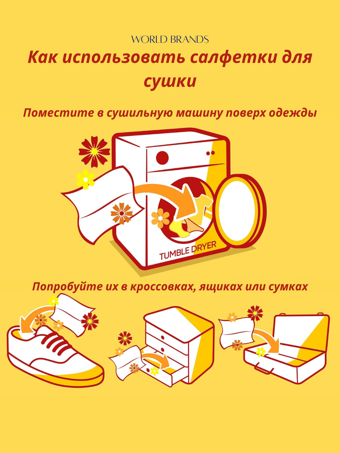 Салфетки для стирки белья Lenor Spring Awakening, для сушки, бренд Lenor — фото 1