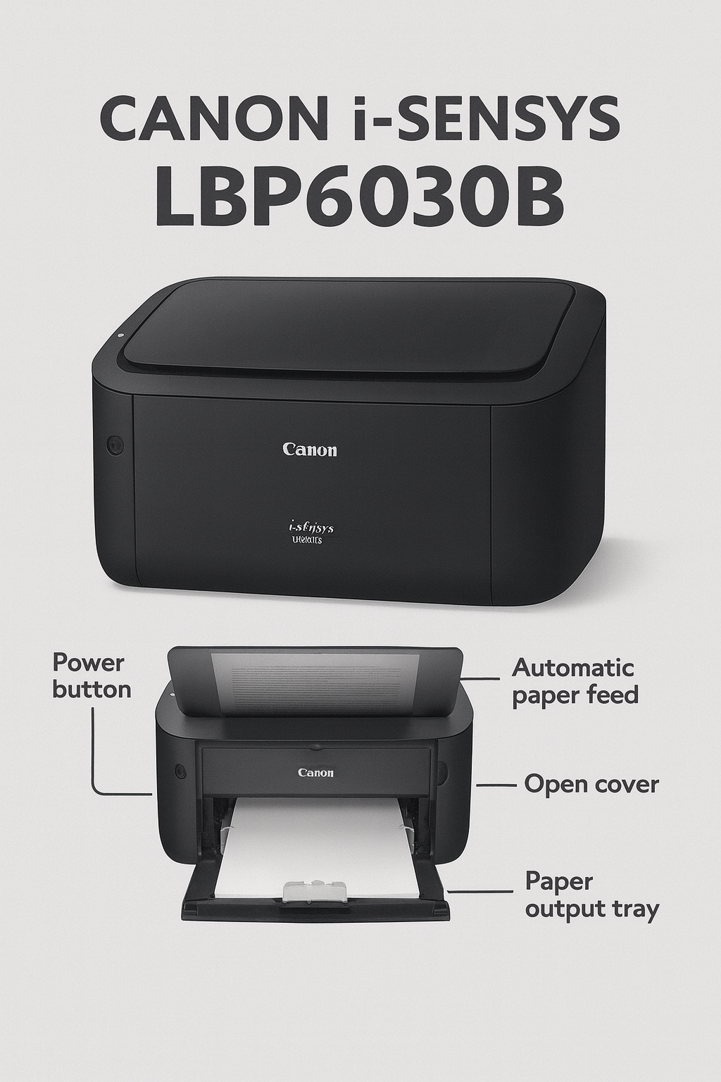 Лазерный принтер Canon i-SENSYS LBP6030B, компактный, ч/б, A4
