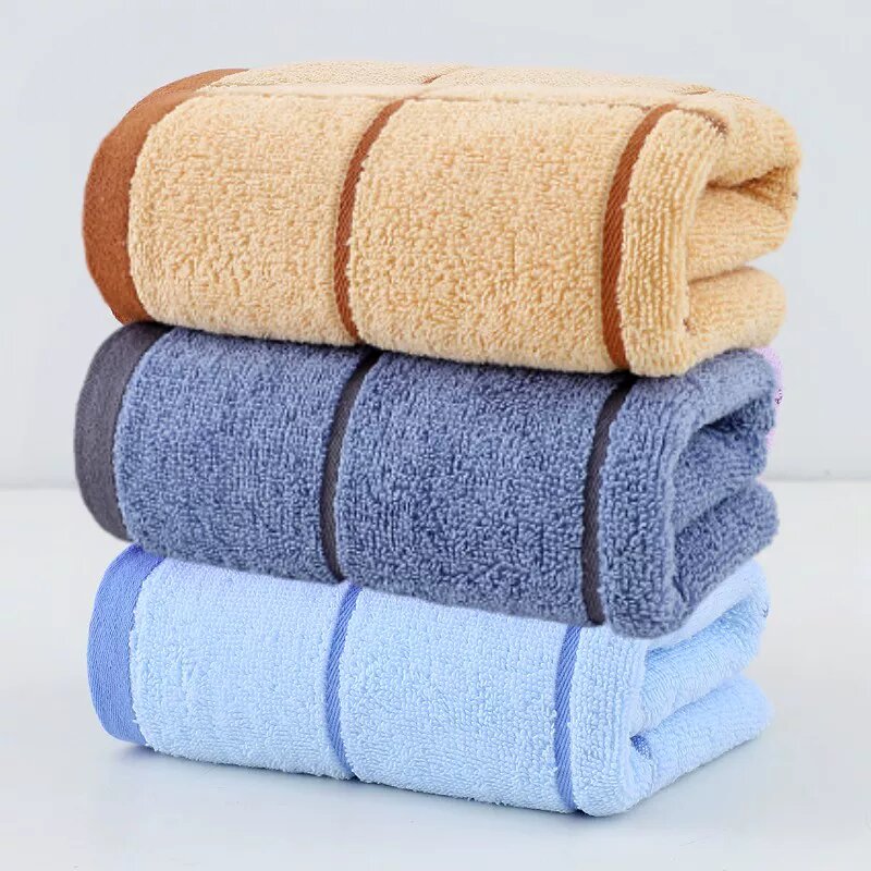 Набор полотенец Cotton Yuge, темно-синее, светло-голубое, коричневое, 3 шт.