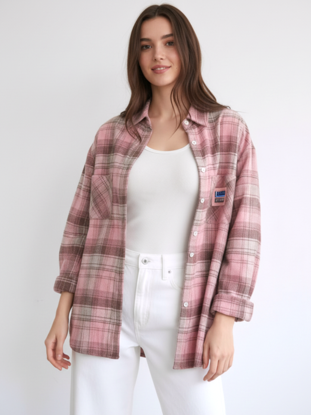 Блуза , размер L, розовый — фото 1