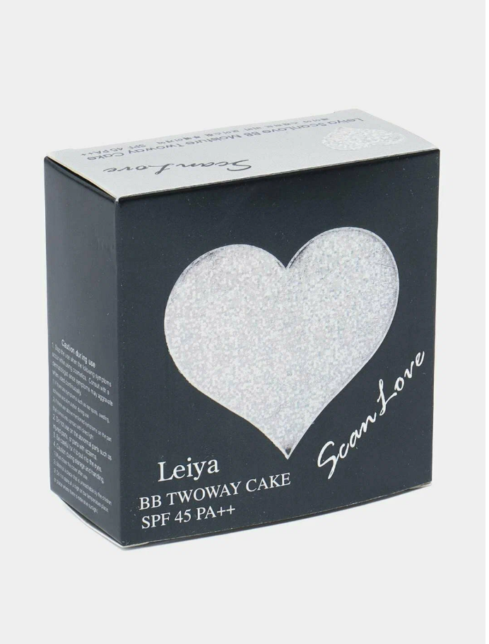 Пудра для лица "Leiya ScanLove", BB, Twoway Cake SPF 45, 45 мл водостойкая, 24 часа, "Original"