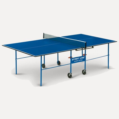 Изображение товара Стол теннисный Start Line Olympic Optima BLUE, 208×115.6×76 см, с сеткой, складной, синий