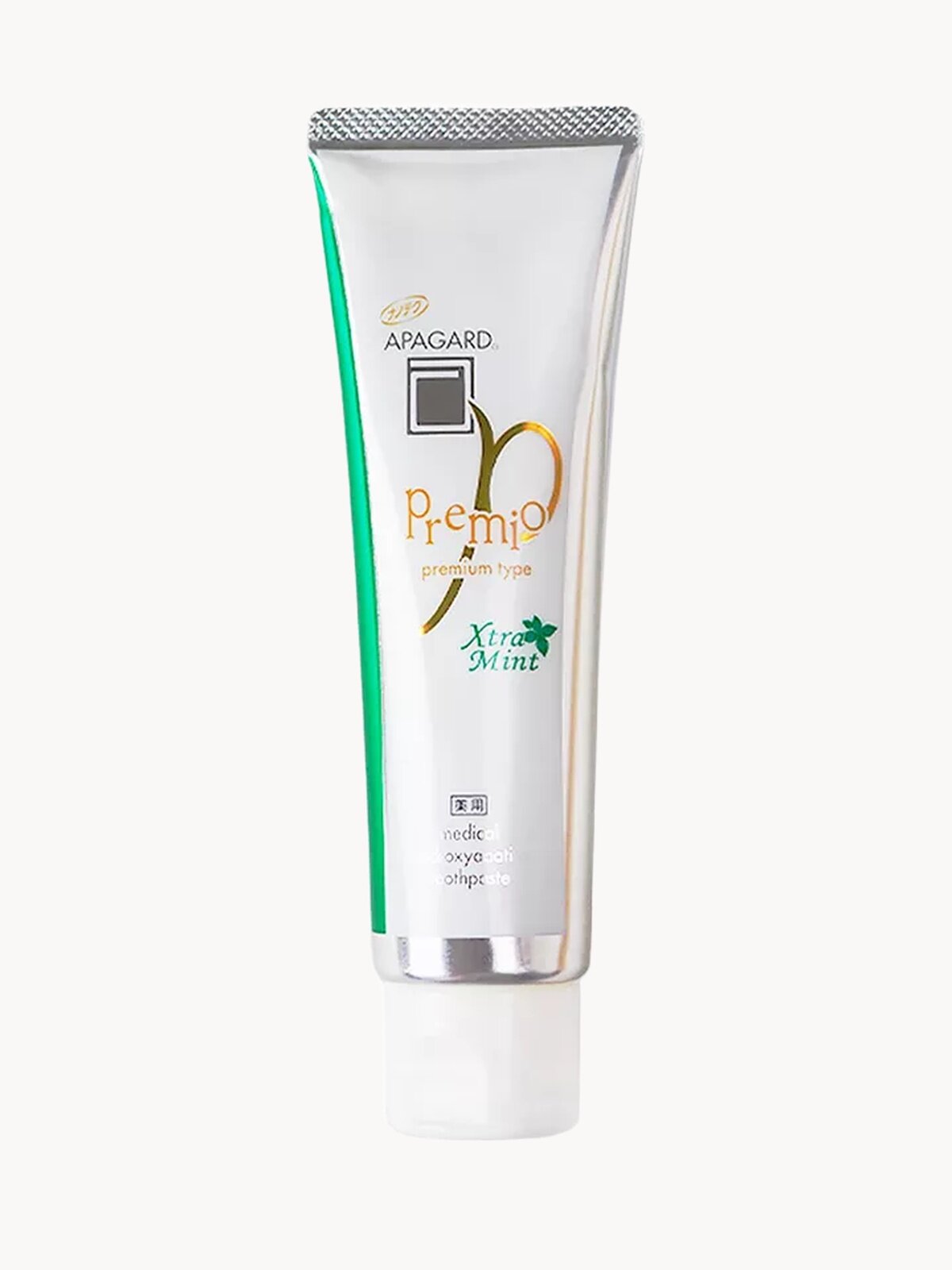 Мятная зубная паста Apagard Premio Xtra mint, отбеливающая и освежающая, Япония, 53 гр.